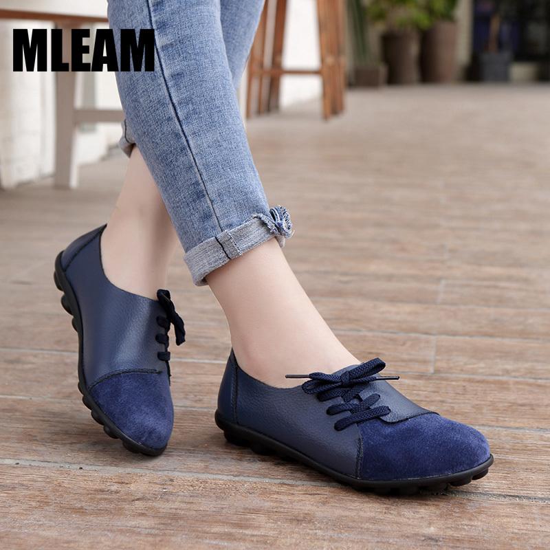 Women Leather Shoes Womens Soft Mocassin Boats Shoes Women S Fashion Walking Lace Up Shoes Ladies Loafers De Mujer Plus Size 44
Women Leather Shoes Womens Soft Mocassin Boats Shoes Women S Fashion Walking Lace Up Shoes Ladies Loafers De Mujer Plus Size 44