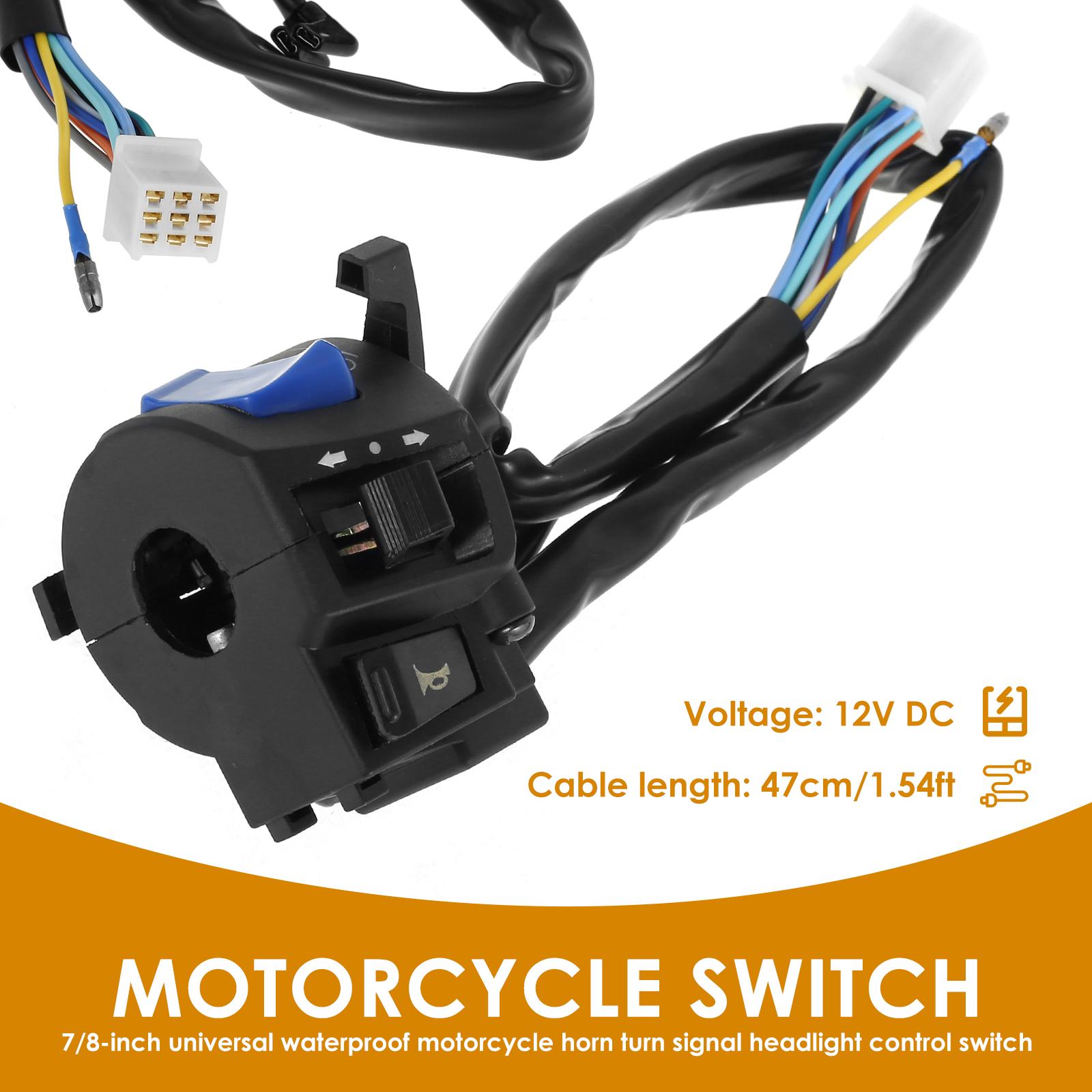 Motorcycle Handlebar Switch Control 1 Pair 7/8inch Universal Waterproof Motorcycle Horn Turn Signal Headlight Control Switch
Motorcycle Handlebar Switch Control 1 Pair 7/8inch Universal Waterproof Motorcycle Horn Turn Signal Headlight Control Switch