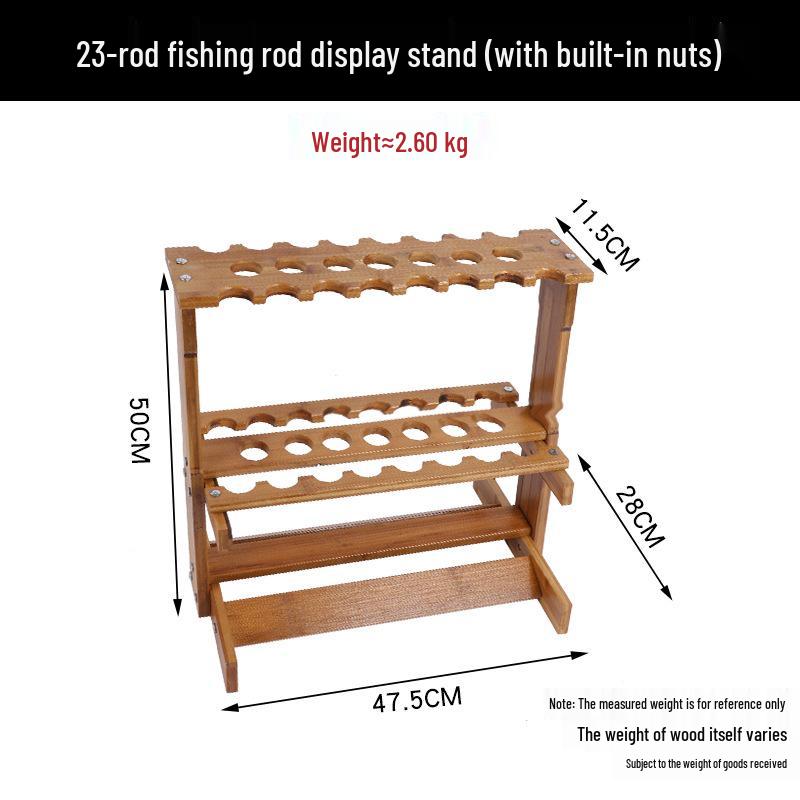 Solid Wood Multifunctional Fishing Rod and Gear Storage Rack with Thickened Landing Net Stand
Solid Wood Multifunctional Fishing Rod and Gear Storage Rack with Thickened Landing Net Stand