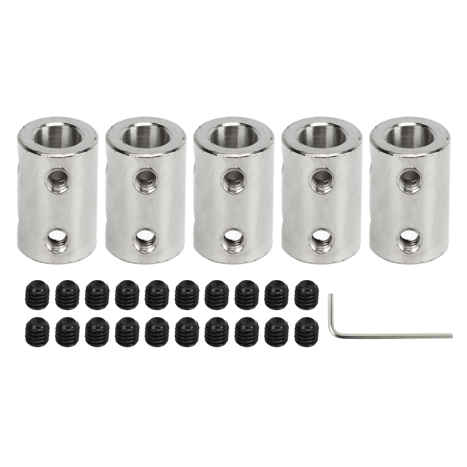 5Pcs Bore Coupling Steel Cylinder 8 to 8mm Fine Edges Bore Rigid Coupling Silver
5Pcs Bore Coupling Steel Cylinder 8 to 8mm Fine Edges Bore Rigid Coupling Silver