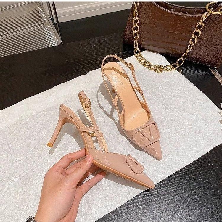 High French heels 2025 new patent leather temperament one-word buckle single shoes pointed toe nude bag head shoes sexy sandals 40
High French heels 2025 new patent leather temperament one-word buckle single shoes pointed toe nude bag head shoes sexy sandals 40