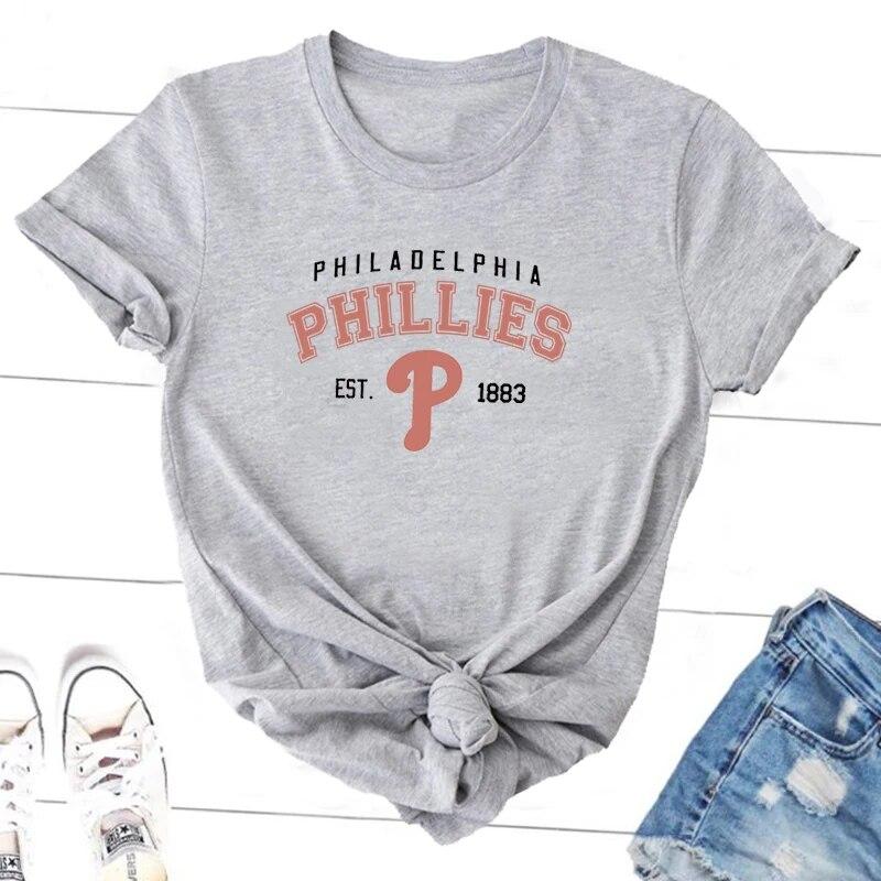 Винтажная футболка Philadelphia Phillies EST 1883, женская футболка с буквенным принтом в стиле ретро, бейсбольная футболка, хлопковая одежда с короткими рукавами, унисекс L
Винтажная футболка Philadelphia Phillies EST 1883, женская футболка с буквенным принтом в стиле ретро, бейсбольная футболка, хлопковая одежда с короткими рукавами, унисекс L