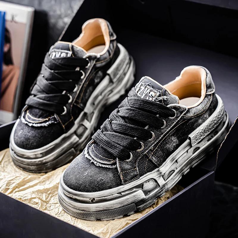 The New Summer Denim Trendy and Fashionable Casual Shoes, Thick-soled Height-increasing Men s Shoes 44 чорний
The New Summer Denim Trendy and Fashionable Casual Shoes, Thick-soled Height-increasing Men s Shoes 44 чорний