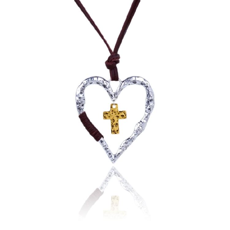 Leather Chain Jewelry Vintage Choker Hollow Heart Crucifix Necklace for Women G 1
Leather Chain Jewelry Vintage Choker Hollow Heart Crucifix Necklace for Women G 1
