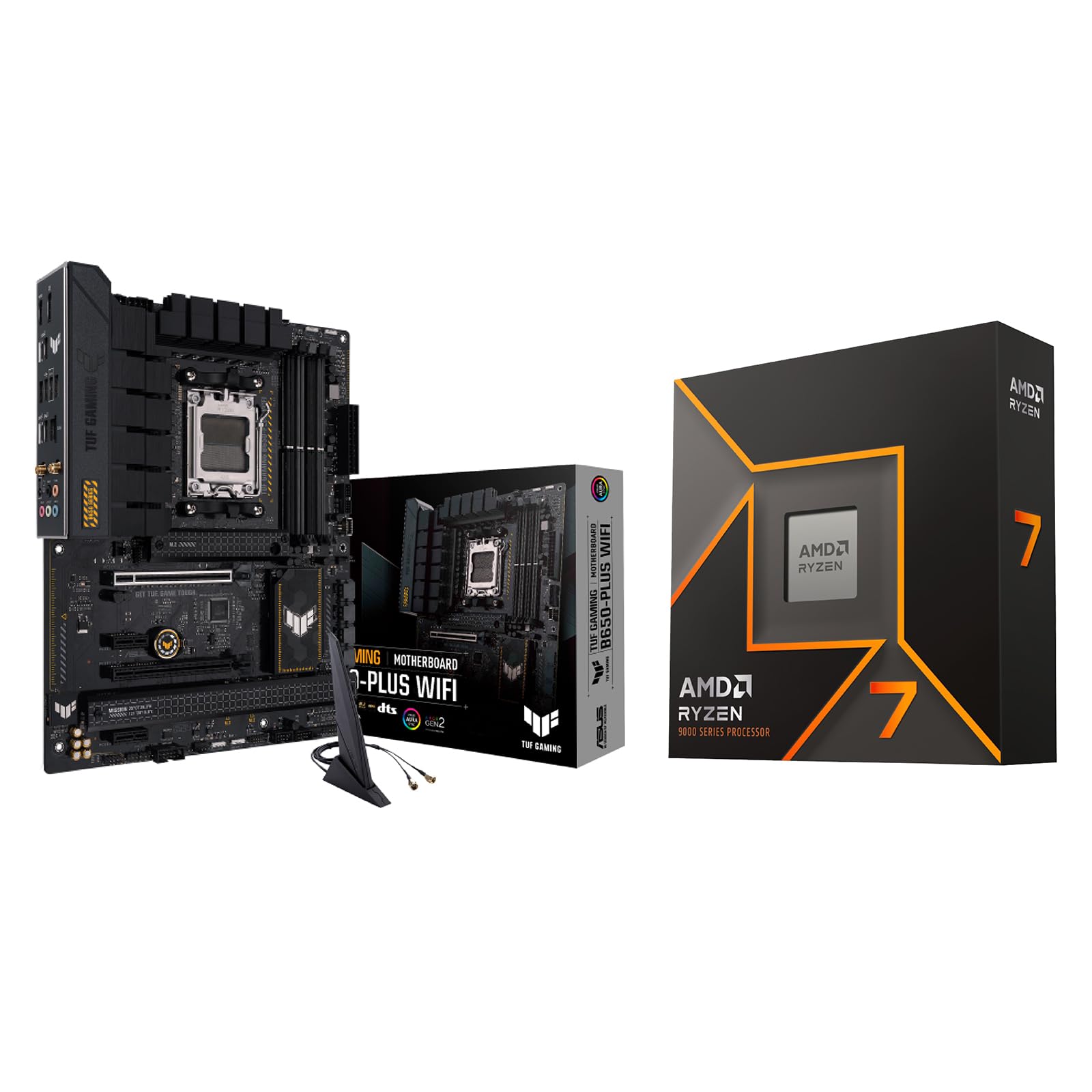 Материнська плата ASUS TUF GAMING WIFI ATX, сумісна з AMD Ryzen серії 7000 AM5, з B650 AMD Ryzen 7 9700X без кулера B650-PLUS + 100-100001404WOF чорний
Материнська плата ASUS TUF GAMING WIFI ATX, сумісна з AMD Ryzen серії 7000 AM5, з B650 AMD Ryzen 7 9700X без кулера B650-PLUS + 100-100001404WOF чорний