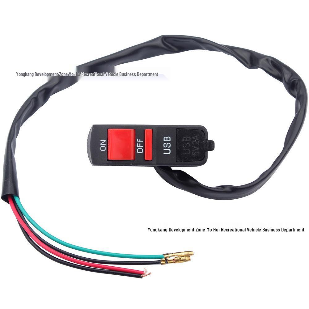 Multi-Function Ignition and Stop Switch with USB Charging for ATVs, Off-road Vehicles, and Electric Skateboards Hybrid Model
Multi-Function Ignition and Stop Switch with USB Charging for ATVs, Off-road Vehicles, and Electric Skateboards Hybrid Model