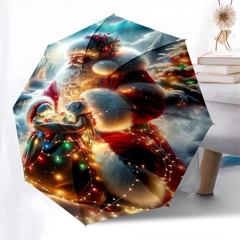 1pc Christmas Santa Claus Light-Up Automatic Opening/Closing Umbrella, Festive Gift for Fans, Travelers & Daily Use (8 Bone Iron Frame).X096
1pc Christmas Santa Claus Light-Up Automatic Opening/Closing Umbrella, Festive Gift for Fans, Travelers & Daily Use (8 Bone Iron Frame).X096