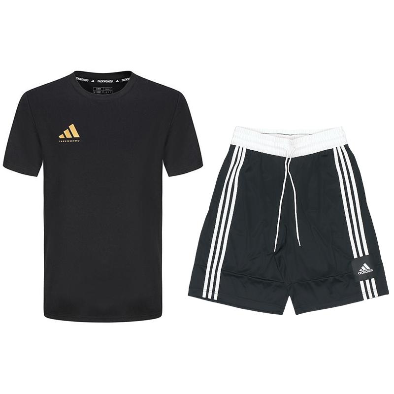 Adidas Letter Logo Round Neck Pullover Short Sleeve Shorts Casual Sports Suit Unisex Sports Suit Black ADICLTS24CTKP-BG+FT5879 L
Adidas Letter Logo Round Neck Pullover Short Sleeve Shorts Casual Sports Suit Unisex Sports Suit Black ADICLTS24CTKP-BG+FT5879 L
