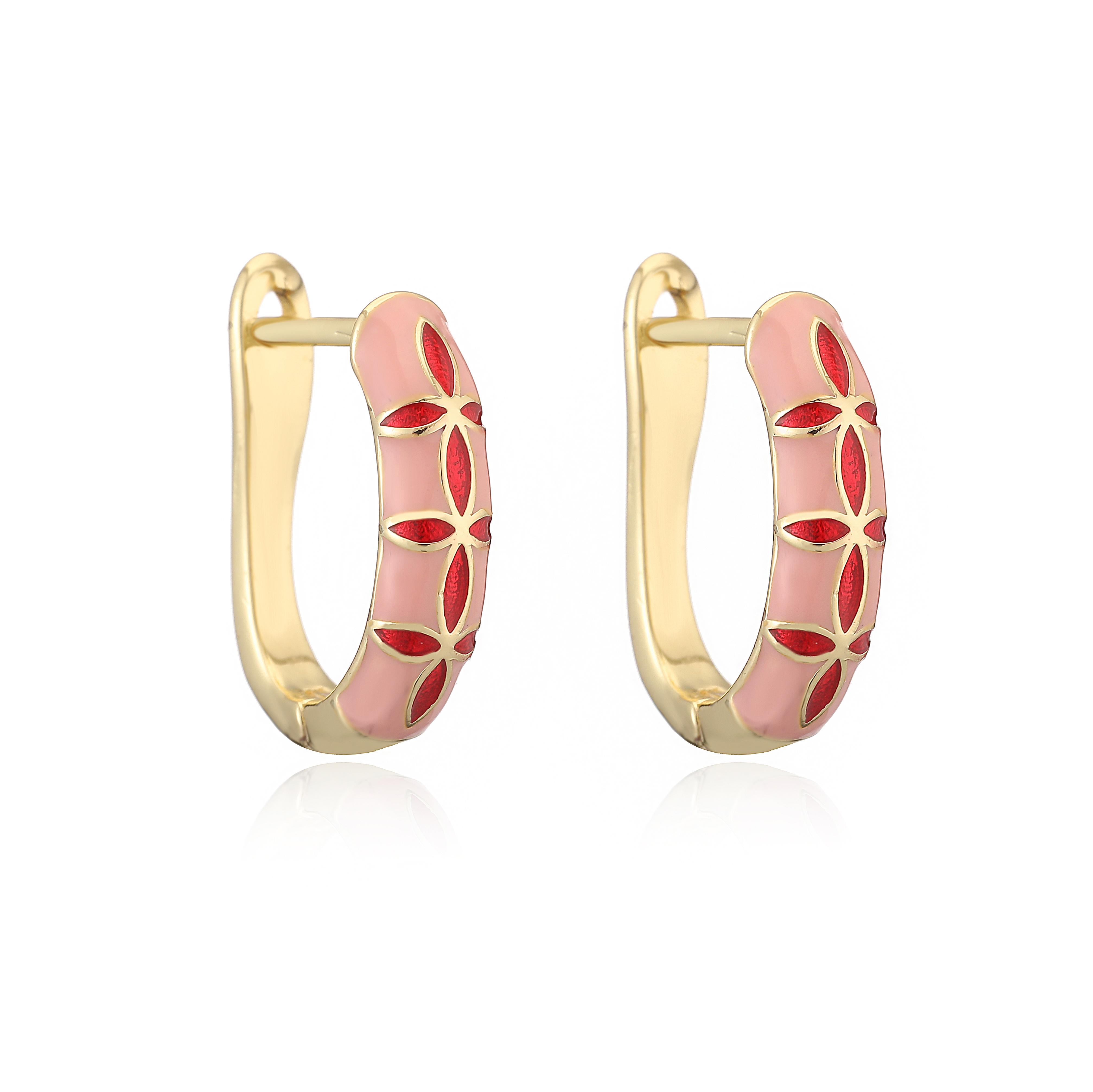 HECHENG,Vintage Colorful Enamel Flowers Earrings for Women Girls Gold Plated Round Circle Hoop Earrings Female Classic Zircon Other
HECHENG,Vintage Colorful Enamel Flowers Earrings for Women Girls Gold Plated Round Circle Hoop Earrings Female Classic Zircon Other