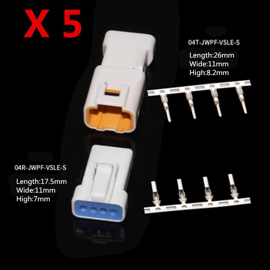 5 Sets 4 Pin Way Male Or Female Automotive Connector Plug Housing Wire Connector Terminal
5 Sets 4 Pin Way Male Or Female Automotive Connector Plug Housing Wire Connector Terminal