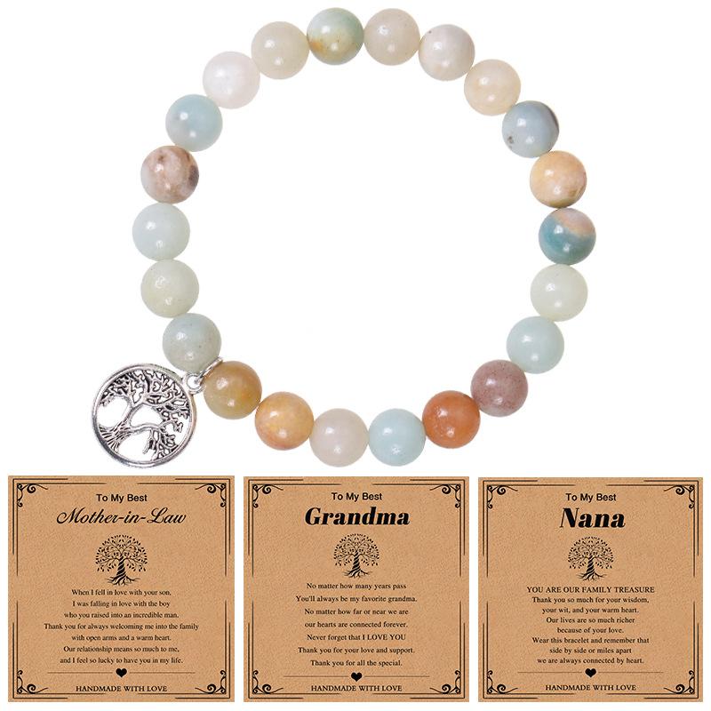 JYL TS Bracelet Grandma Gift Beaded Transmits Warmth & Protective Energy Amazonite - Tree of Life bottle-зелений колір
JYL TS Bracelet Grandma Gift Beaded Transmits Warmth & Protective Energy Amazonite - Tree of Life bottle-зелений колір