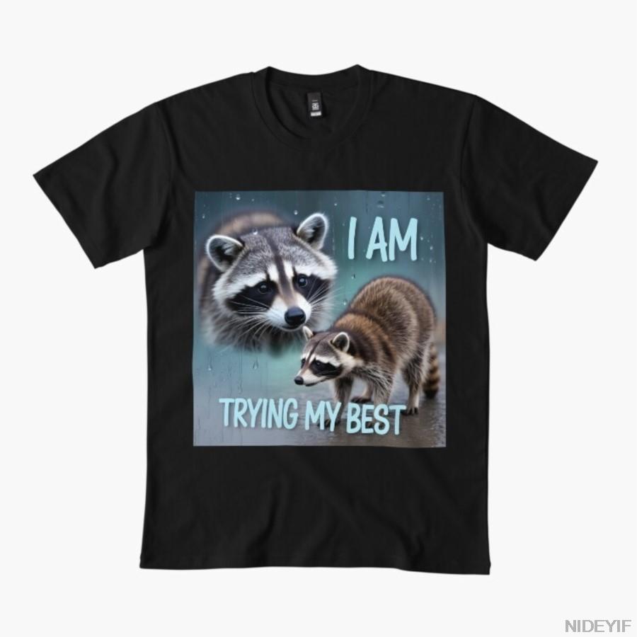 I am Trying Me Best Raccoon Meme T-shirt For Men Women 100% Cotton T Shirts Short Sleeve Tops 1114-2 4XL
I am Trying Me Best Raccoon Meme T-shirt For Men Women 100% Cotton T Shirts Short Sleeve Tops 1114-2 4XL