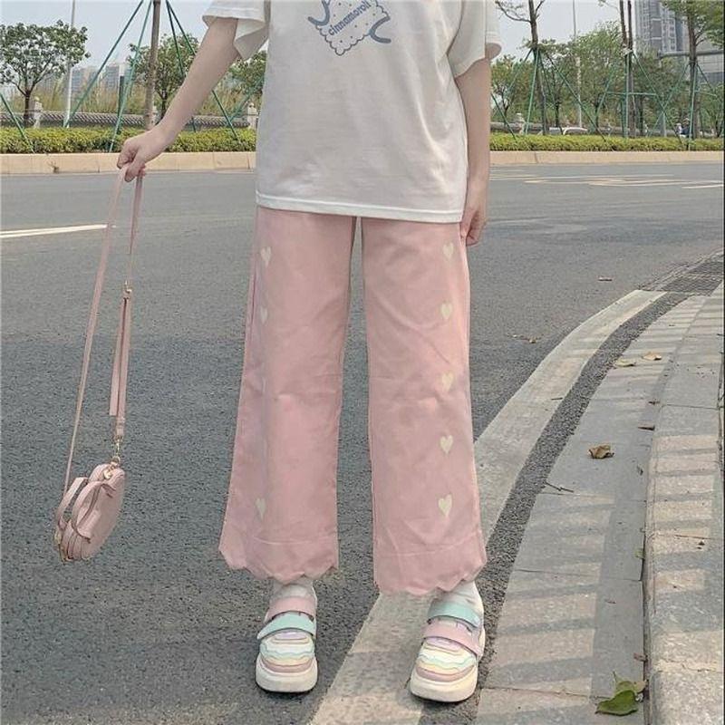 Straight Slender Cute Wide Leg Pants Straight-leg Slim Fit and Cute Cropped Wide-Leg Pants pink XL
Straight Slender Cute Wide Leg Pants Straight-leg Slim Fit and Cute Cropped Wide-Leg Pants pink XL