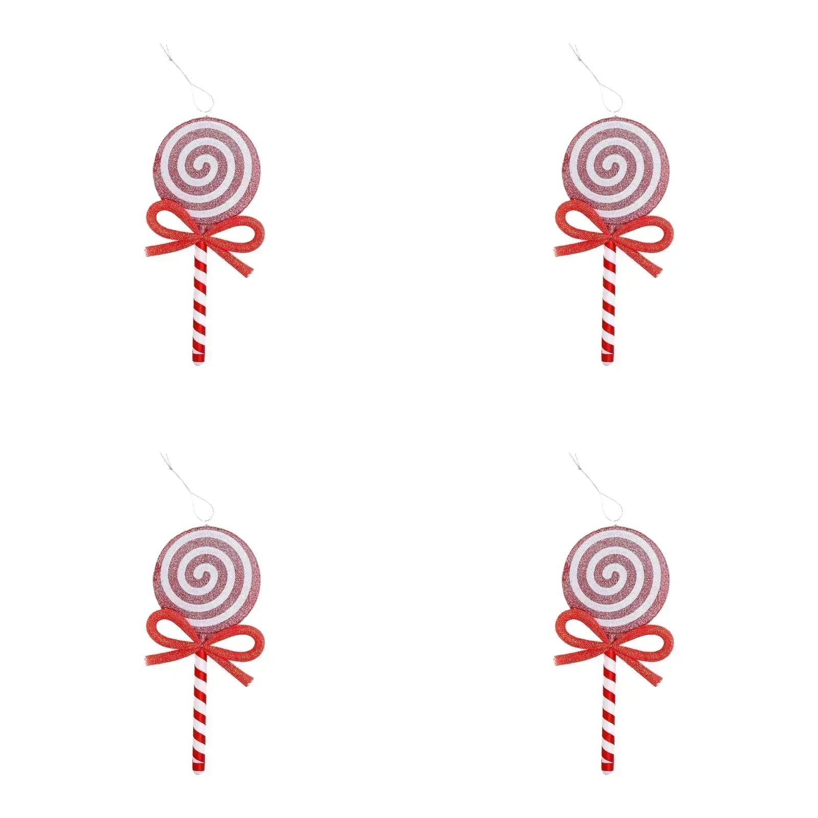 Red and Pink Lollipop Hanging Ornament with Bow for Christmas Tree Holiday Decoration Set of 4 Plastic Candy Shape червоний
Red and Pink Lollipop Hanging Ornament with Bow for Christmas Tree Holiday Decoration Set of 4 Plastic Candy Shape червоний