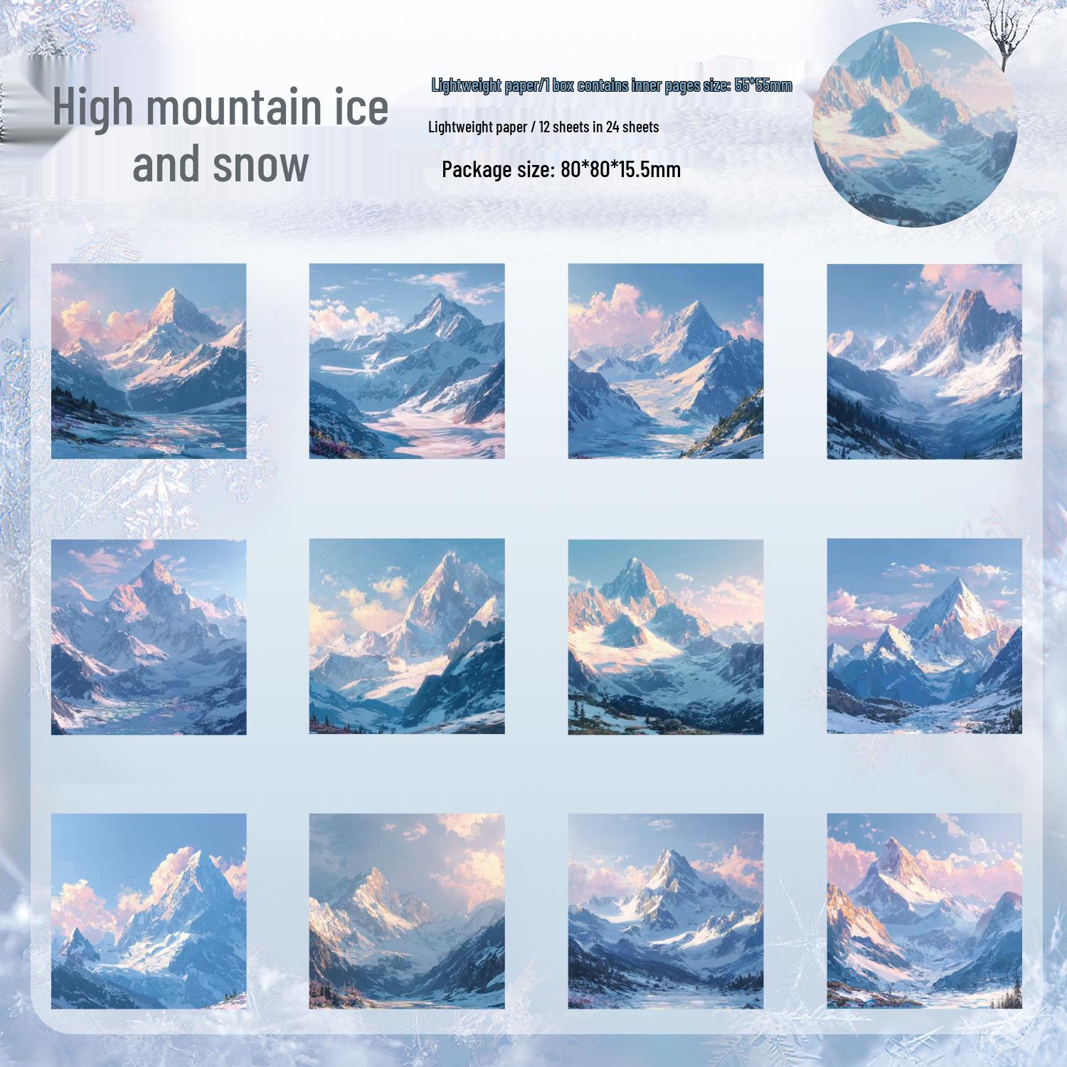 Winter Snow Exploration Series: Dark Shadow Background Paper, 24 Sheets, 6 Styles for Writing and Collage.
Winter Snow Exploration Series: Dark Shadow Background Paper, 24 Sheets, 6 Styles for Writing and Collage.