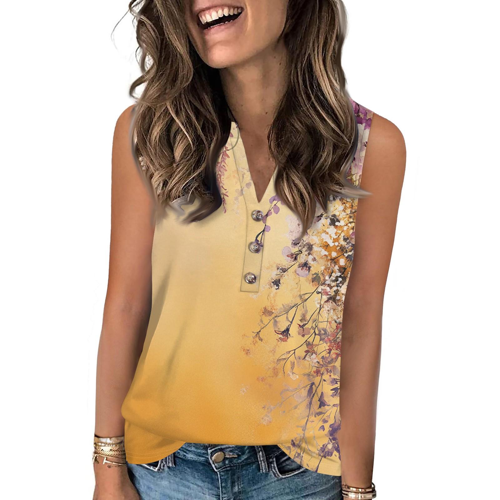 Women s Casual Fashion Summer Floral Print Tank Top V-neck Sleeveless Button-down Top L
Women s Casual Fashion Summer Floral Print Tank Top V-neck Sleeveless Button-down Top L