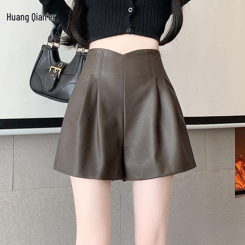 Женские шорты цвета хаки из искусственной кожи ПУ с высокой посадкой и широкими штанинами - Новый стиль осень/зима 2025 2XL кофейный
Женские шорты цвета хаки из искусственной кожи ПУ с высокой посадкой и широкими штанинами - Новый стиль осень/зима 2025 2XL кофейный