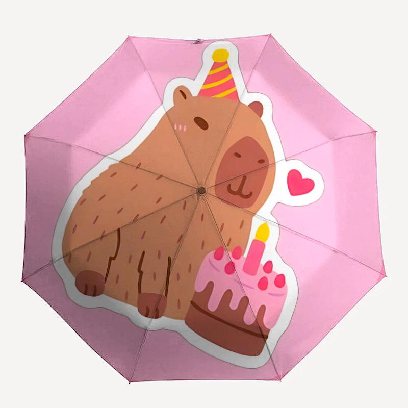 1pc Capybara Automatic Folding Umbrella, Lightweight Retractable Compact Travel Umbrella, 8-Rib Sturdy Frame053
1pc Capybara Automatic Folding Umbrella, Lightweight Retractable Compact Travel Umbrella, 8-Rib Sturdy Frame053