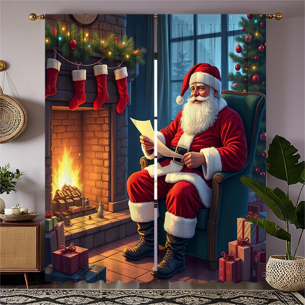 Piece Set High Definition Digital Printed Curtainchristmas Santa Claus Red Green Fireplace Gifthome Decoration Style Curtain Made Of Polyester W100*H70(CM)-Grommet top&1PCS
Piece Set High Definition Digital Printed Curtainchristmas Santa Claus Red Green Fireplace Gifthome Decoration Style Curtain Made Of Polyester W100*H70(CM)-Grommet top&1PCS