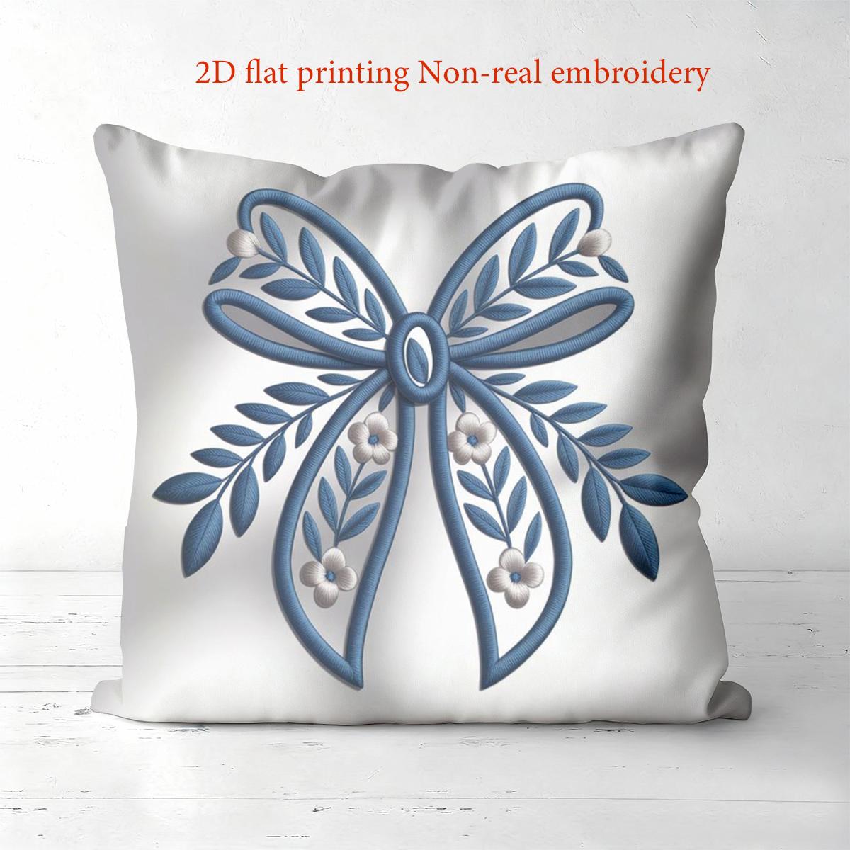 1 Pieces Blue Bow Embroidered Pattern 2D Printed Pillow Polyester pillowcase, sofa decorative cushion cov Headboard Pillow 45x45cm
1 Pieces Blue Bow Embroidered Pattern 2D Printed Pillow Polyester pillowcase, sofa decorative cushion cov Headboard Pillow 45x45cm