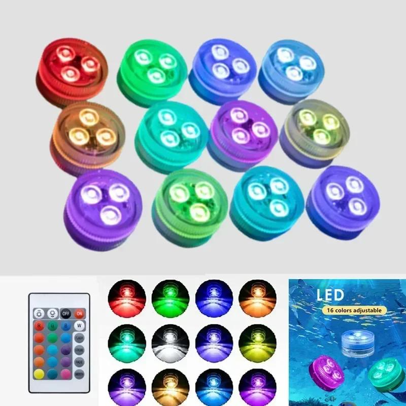 3 LED Underwater Light Remote Control Submersible With Battery RGB Night Light For Fish Tank Swimming Pool Wedding Party Lamp
3 LED Underwater Light Remote Control Submersible With Battery RGB Night Light For Fish Tank Swimming Pool Wedding Party Lamp