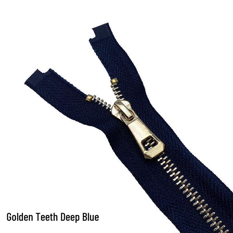 No. 5 Metal Open-End Self-Locking Zipper for Clothing, Leather Goods, Bags, and Jackets.
No. 5 Metal Open-End Self-Locking Zipper for Clothing, Leather Goods, Bags, and Jackets.