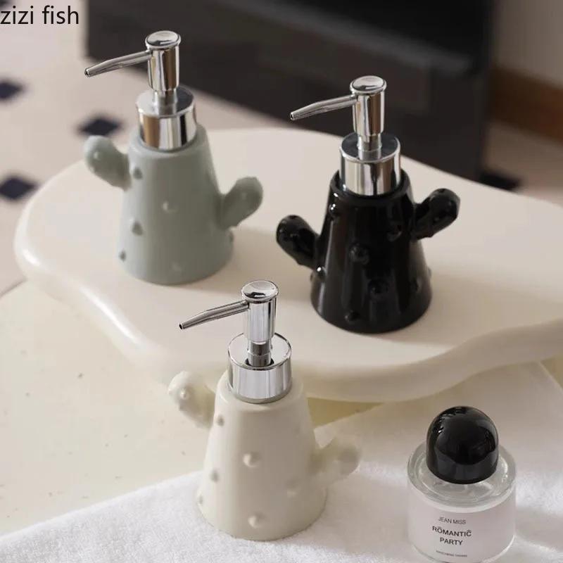 Creative Cactus Shape Ceramic Lotion Bottle Bathroom Soap Dispenser Shampoo Bottle Shower Gel Bottle Home Bathroom Supplies
Creative Cactus Shape Ceramic Lotion Bottle Bathroom Soap Dispenser Shampoo Bottle Shower Gel Bottle Home Bathroom Supplies