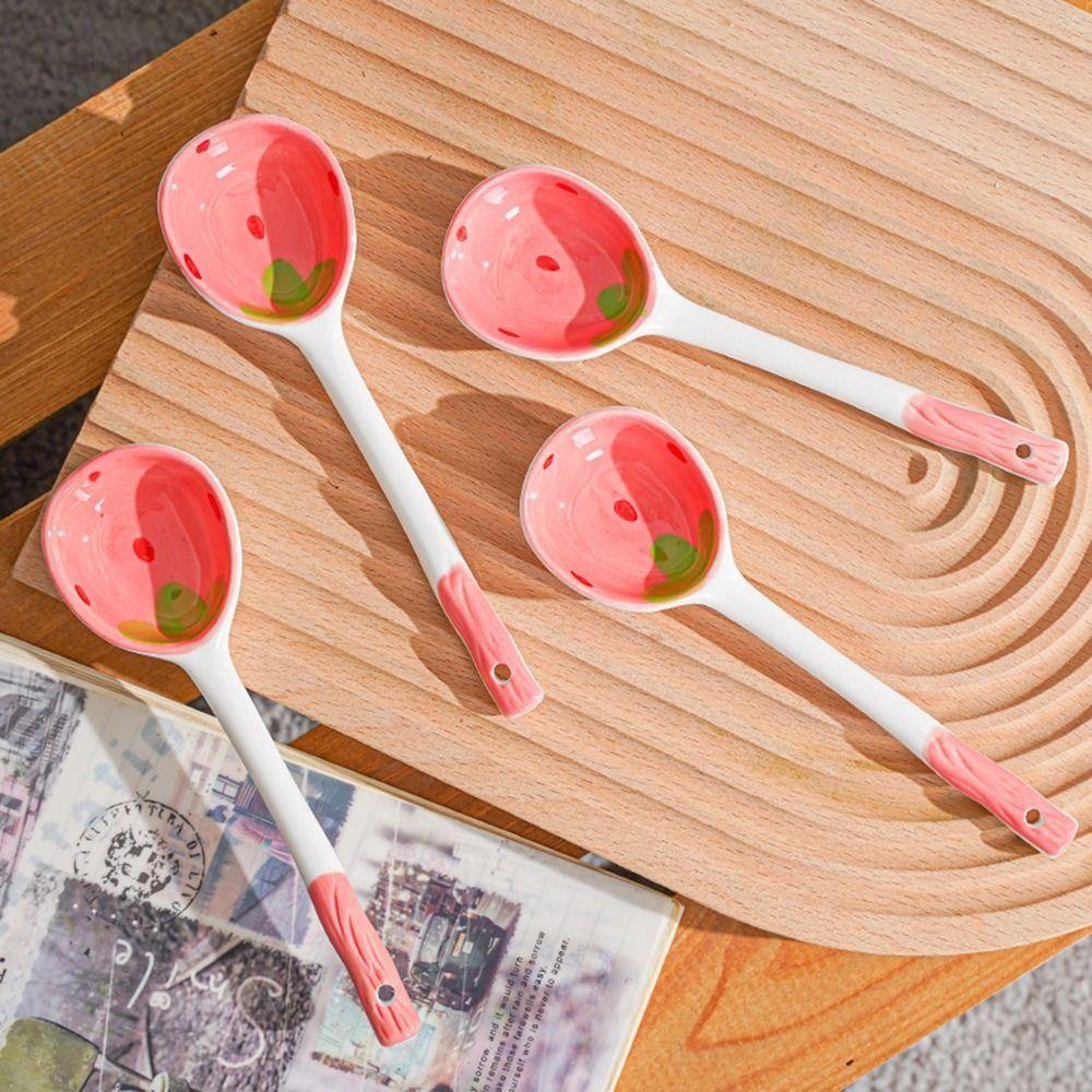 Hand Painted Strawberry Ceramic Soup Spoon Strawberry Shaped Kitchen Accessories Home Strawberry
Hand Painted Strawberry Ceramic Soup Spoon Strawberry Shaped Kitchen Accessories Home Strawberry