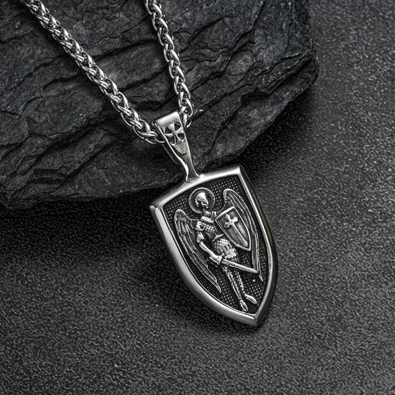 2026 Vintage Angel Cross Shield Pendant Medal Necklace Fashion Personality Items 60CM
2026 Vintage Angel Cross Shield Pendant Medal Necklace Fashion Personality Items 60CM