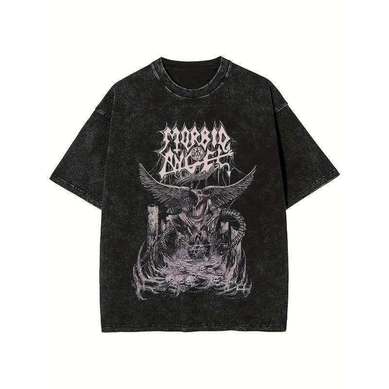European Size Men S Heavyweight Vintage Graphic T-Shirt | Loose Fit Crew Neck Short Sleeve Tee with Skull and Geometric Print, Soft Breathable Fabric S чёрный
European Size Men S Heavyweight Vintage Graphic T-Shirt | Loose Fit Crew Neck Short Sleeve Tee with Skull and Geometric Print, Soft Breathable Fabric S чёрный