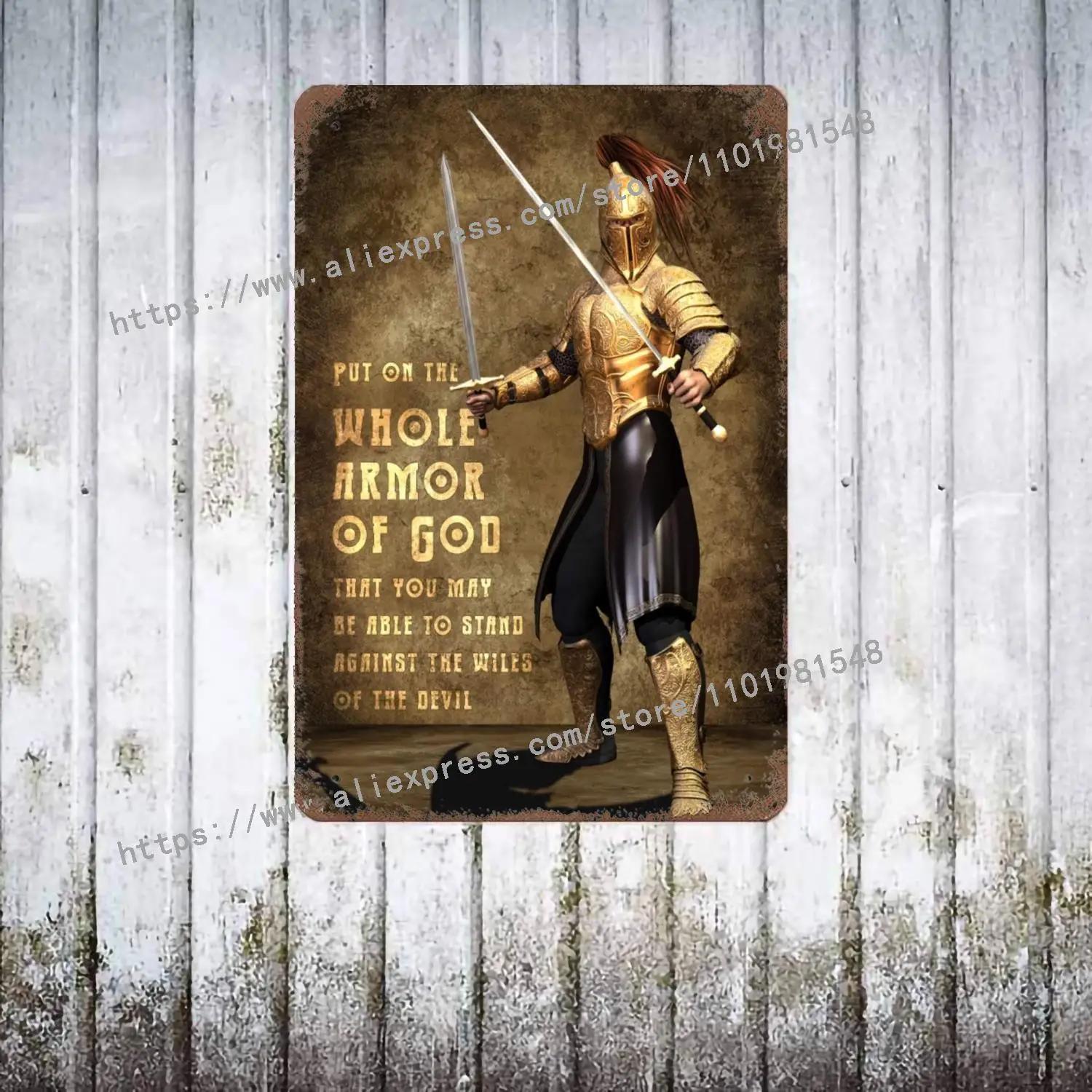 Armor of God metal Decor Poster Vintage Tin Sign Metal Sign Decorative Plaque for Pub Bar Man Cave Club Wall Decoration 20x30cm(7.8x11.8inch)
Armor of God metal Decor Poster Vintage Tin Sign Metal Sign Decorative Plaque for Pub Bar Man Cave Club Wall Decoration 20x30cm(7.8x11.8inch)