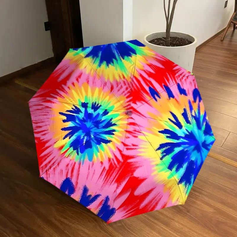1pc Tie-Dye Pattern Automatic Folding Umbrella, Portable Collapsible Design, 8-Rib Iron Frame, Outdoor Accessory yy250905109
1pc Tie-Dye Pattern Automatic Folding Umbrella, Portable Collapsible Design, 8-Rib Iron Frame, Outdoor Accessory yy250905109