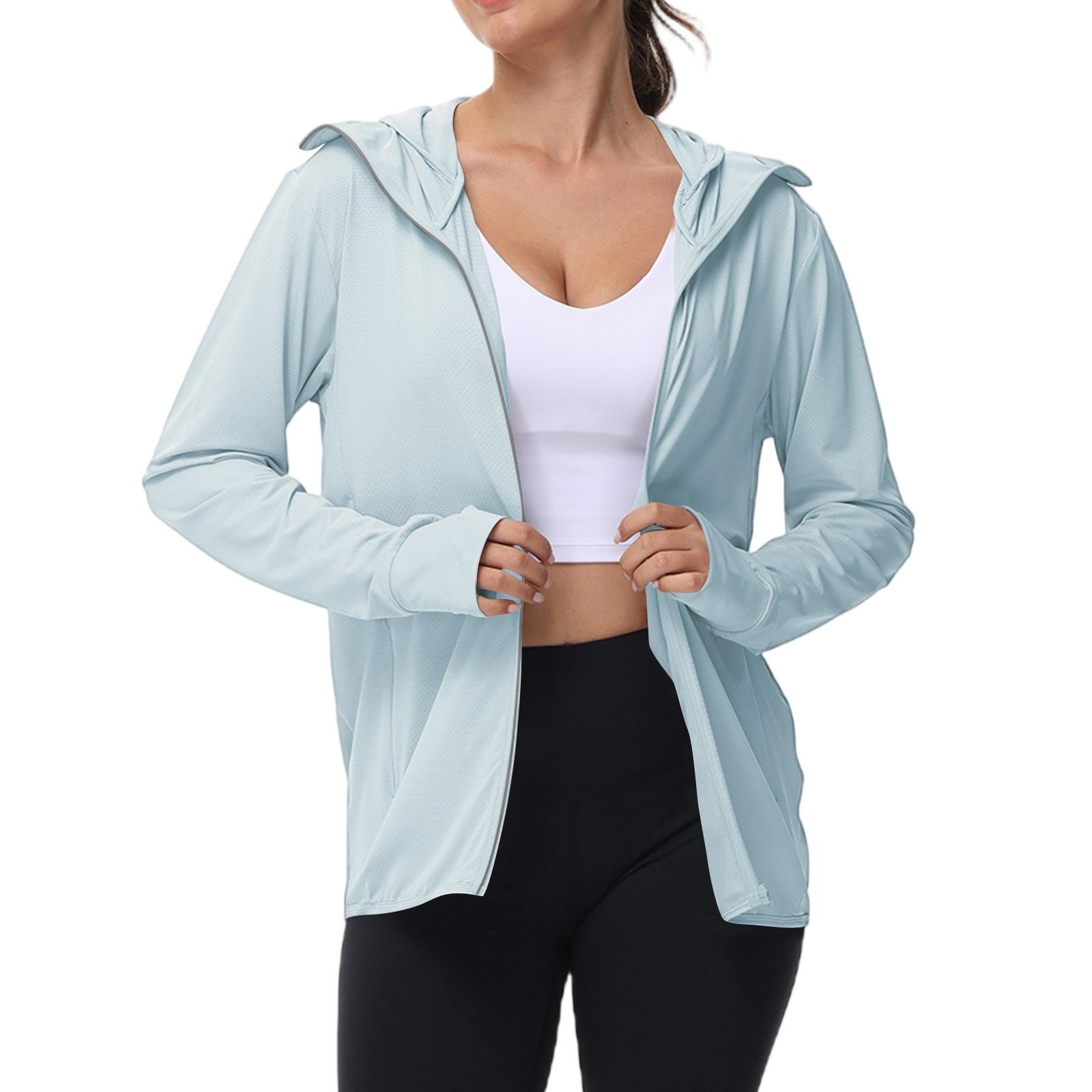 Women s UPF Sun Shirts Jacket UV Zip Up Hoodie Long Sleeve Summer Ice Silk Outdoor With Pockets S ціан
Women s UPF Sun Shirts Jacket UV Zip Up Hoodie Long Sleeve Summer Ice Silk Outdoor With Pockets S ціан