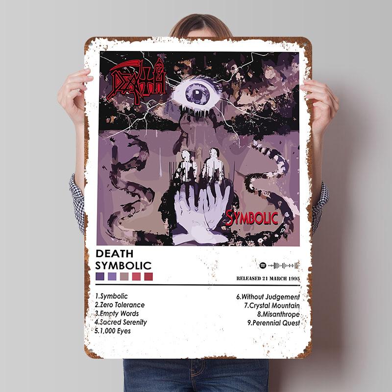 Death Symbolic Album Cover Art Tinplate Poster Customized Wall Art Vintage Retro Metal Signs for Decoration Bedroom Decorations 7.9x11.8In(20x30cm)
Death Symbolic Album Cover Art Tinplate Poster Customized Wall Art Vintage Retro Metal Signs for Decoration Bedroom Decorations 7.9x11.8In(20x30cm)