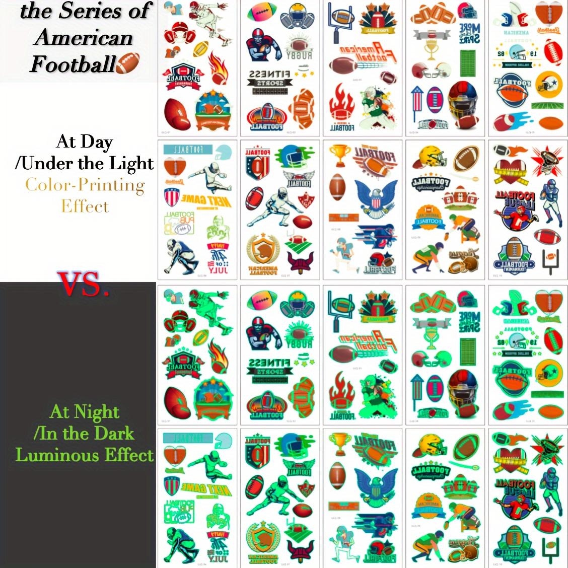 Luminous Sports Temporary Tattoo stickers, American Football/Rugby Basketball Soccer/Football Series, Fun For Sport Match/Party 10sheets set
Luminous Sports Temporary Tattoo stickers, American Football/Rugby Basketball Soccer/Football Series, Fun For Sport Match/Party 10sheets set