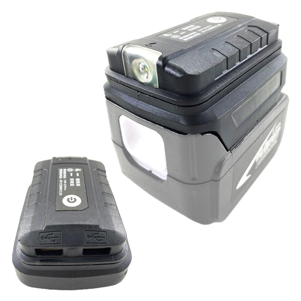Двойной USB-адаптер со светодиодной подсветкой для Makita 14,4 В 18 В Li-ion BL1830 BL1850 Портативный светодиодный фонарик с двойным USB-выходом
Двойной USB-адаптер со светодиодной подсветкой для Makita 14,4 В 18 В Li-ion BL1830 BL1850 Портативный светодиодный фонарик с двойным USB-выходом
