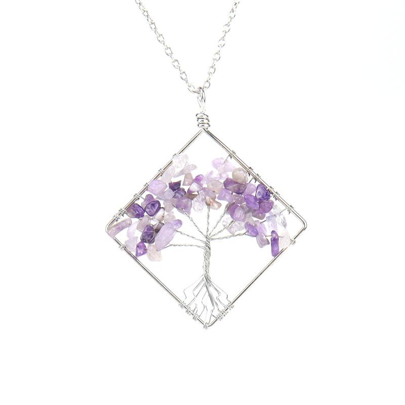 Hand Winding Square Tree Of Life Necklace Natural Irregular Gravel Crystal Necklace N10 аметист
Hand Winding Square Tree Of Life Necklace Natural Irregular Gravel Crystal Necklace N10 аметист