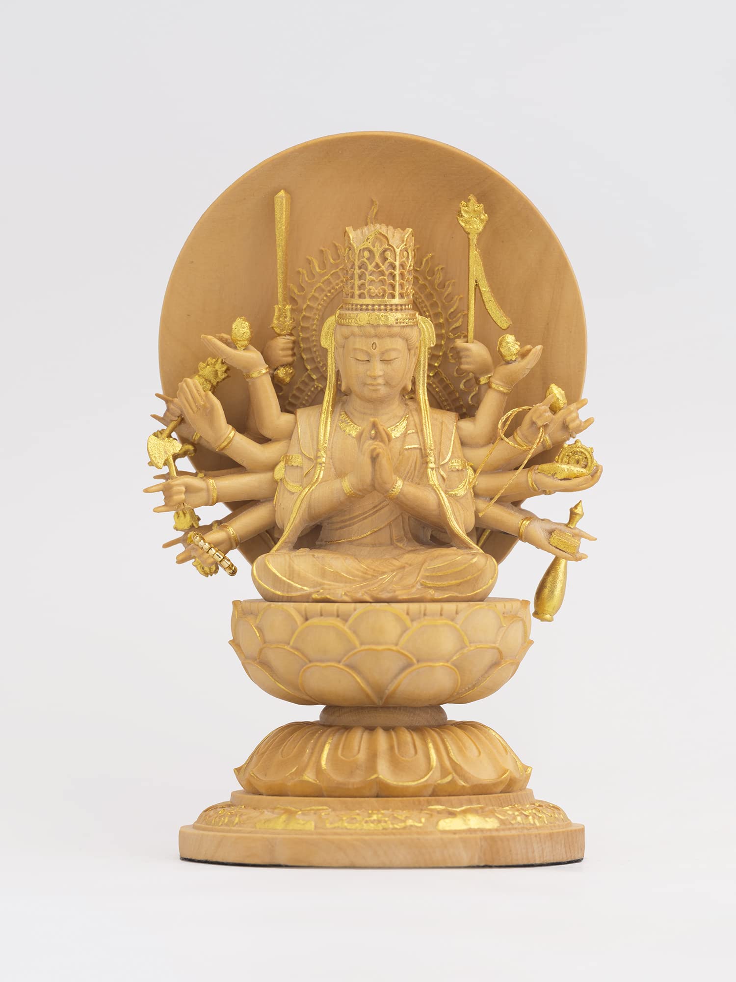 Tiny Buddha Junkei Kannon gold clay Bodhisattva Statue Figure Wood Carving Ornament 10.3cm (Wooden: Boxwood, finish)_Avalokitesvara (GSB Junteikannon)
Tiny Buddha Junkei Kannon gold clay Bodhisattva Statue Figure Wood Carving Ornament 10.3cm (Wooden: Boxwood, finish)_Avalokitesvara (GSB Junteikannon)