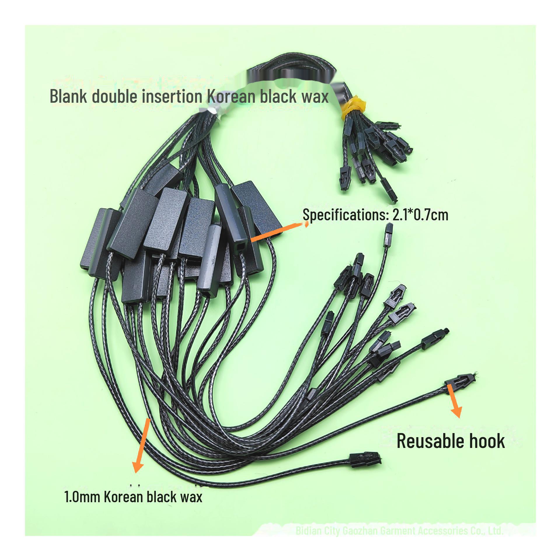 Korean Wax Rope Lanyard with Double Plug Cylinder Buckle and Reusable High-End Tag Line
Korean Wax Rope Lanyard with Double Plug Cylinder Buckle and Reusable High-End Tag Line