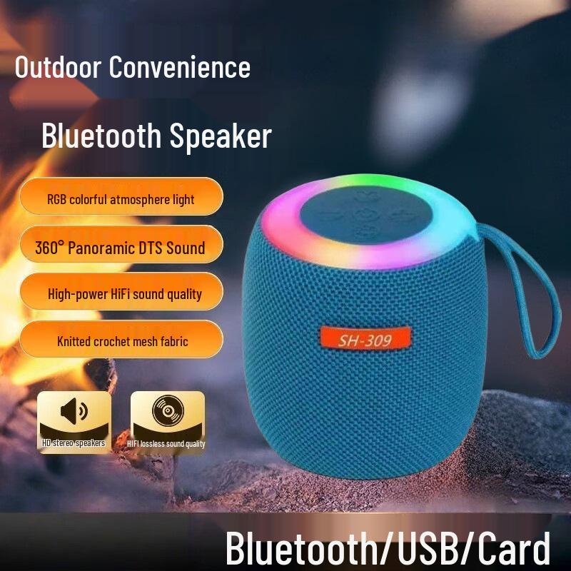 SH309 Wireless Mini Bluetooth Speaker with Subwoofer - Portable, High-Quality Sound, Outdoor, Card Insertable
SH309 Wireless Mini Bluetooth Speaker with Subwoofer - Portable, High-Quality Sound, Outdoor, Card Insertable