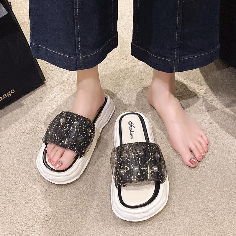 Новые летние женские туфли в стиле феи, милые и универсальные, на толстой подошве, кружевные, с жемчужным принтом, классные тапочки 40-41 чёрный
Новые летние женские туфли в стиле феи, милые и универсальные, на толстой подошве, кружевные, с жемчужным принтом, классные тапочки 40-41 чёрный