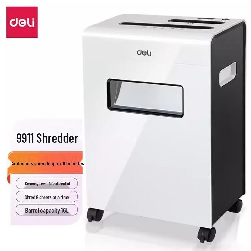 Deli 9911 Level 4 Cross-Cut Shredder CN plug (adapter included)
Deli 9911 Level 4 Cross-Cut Shredder CN plug (adapter included)