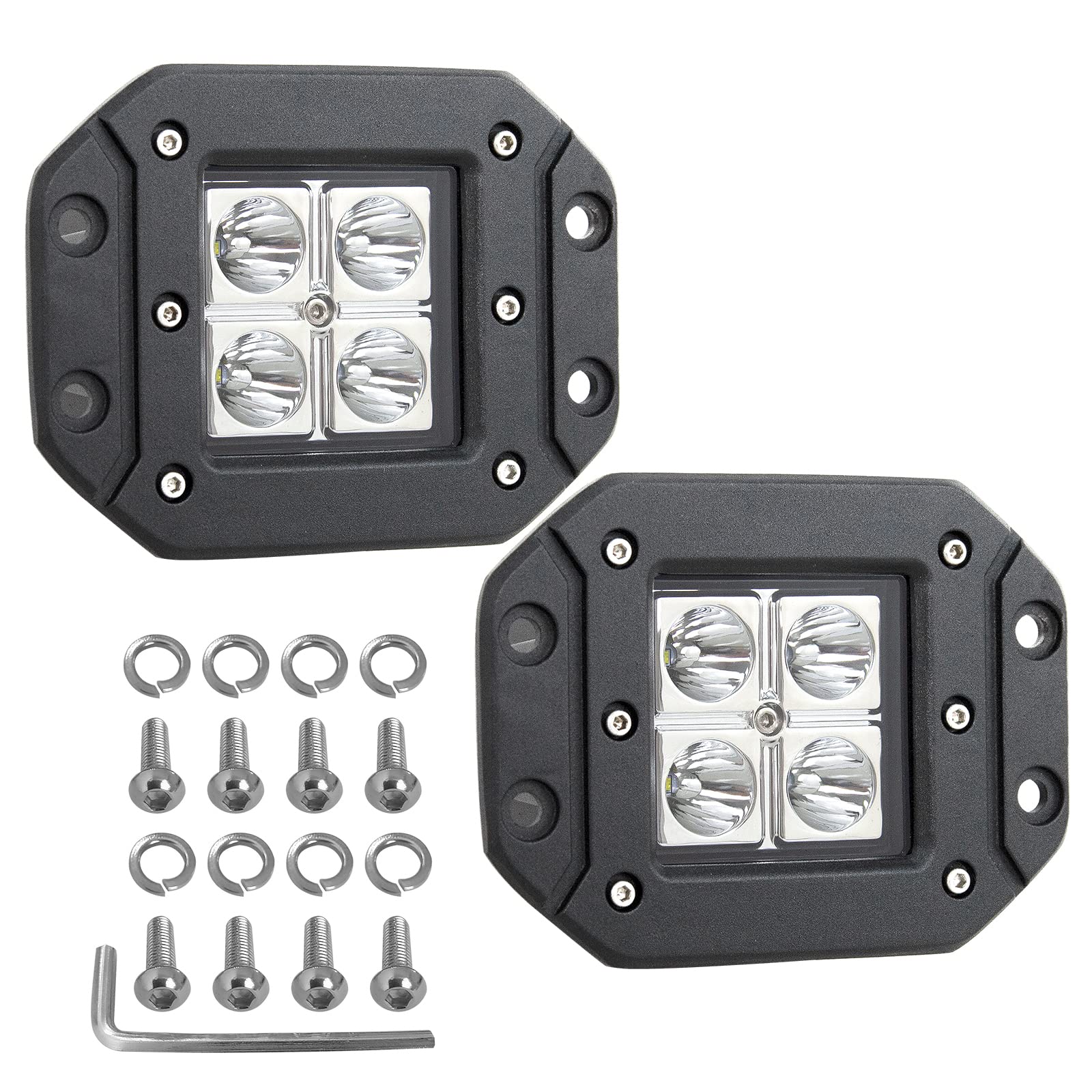 RIGIDON 2Pcs 12W Flush Mount LED Fog Lamp 4 Inch Spot LED Work Light Driving Offroad LED Light Bar for Truck Pickup ATV UTV 4X4WD Forklift SUV
RIGIDON 2Pcs 12W Flush Mount LED Fog Lamp 4 Inch Spot LED Work Light Driving Offroad LED Light Bar for Truck Pickup ATV UTV 4X4WD Forklift SUV