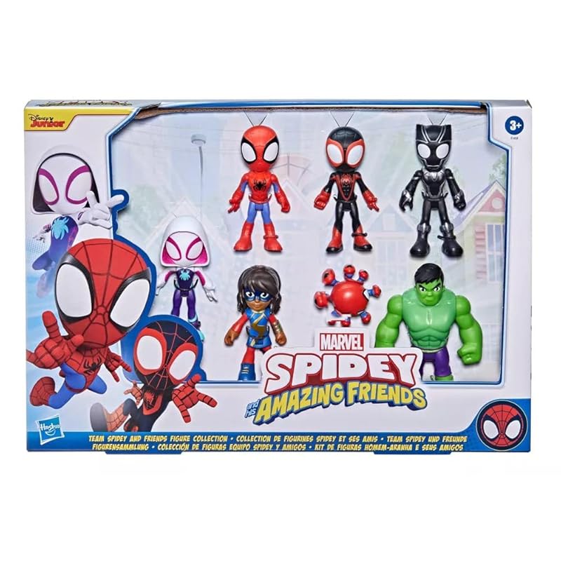 marvel spiderman & his amazing friends action figure superhero + villain (select figure) (Spider Hero Pack (7 figures)) black 4 Inch
marvel spiderman & his amazing friends action figure superhero + villain (select figure) (Spider Hero Pack (7 figures)) black 4 Inch