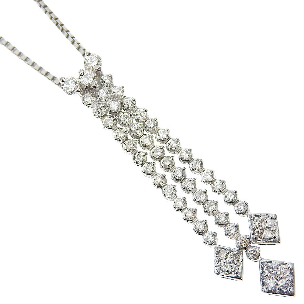 Necklace Pt850Platinum/K18 white gold/diamond 6.5g Women Used
Necklace Pt850Platinum/K18 white gold/diamond 6.5g Women Used