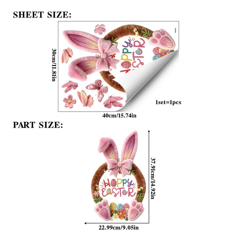 Easter Window Clings Static Decals Removable Reusable Bunny Rabbit Butterfly Flower Stickers for Home Wall Living Room Classroom
Easter Window Clings Static Decals Removable Reusable Bunny Rabbit Butterfly Flower Stickers for Home Wall Living Room Classroom