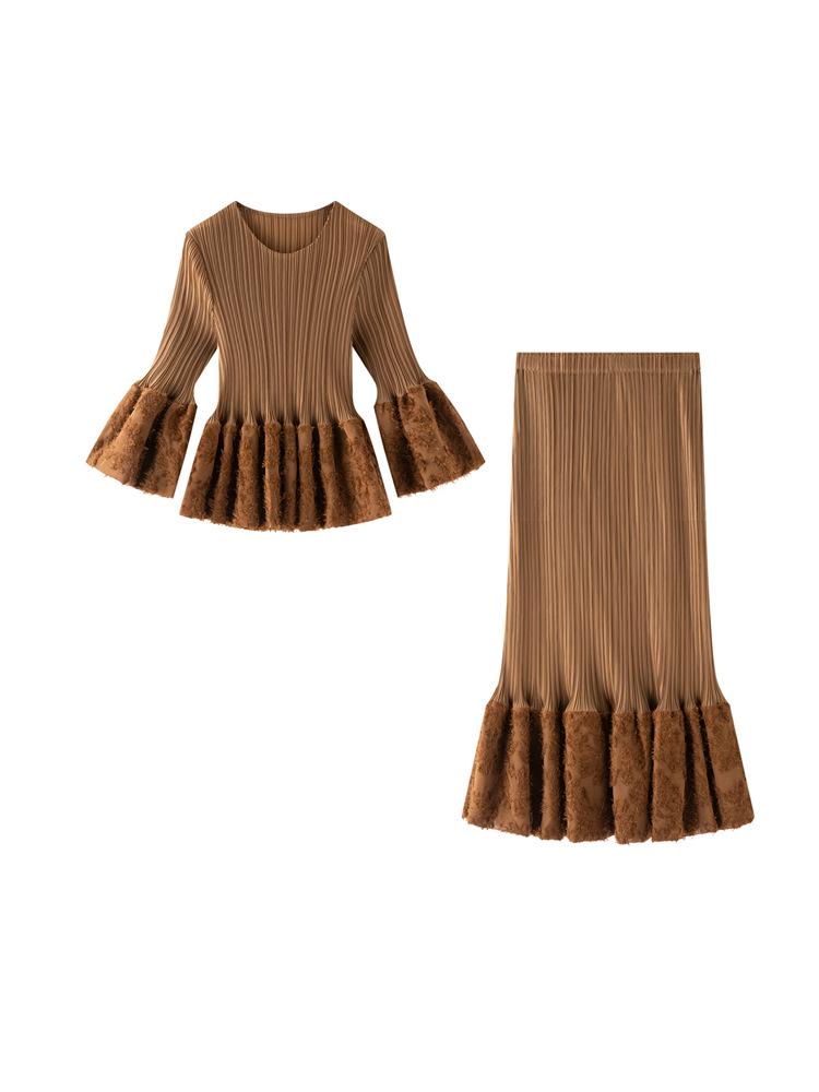 Miyake Women s Slimming Pleated Suit Set: Stylish Mid-Length Skirt & Long Sleeve Top for Spring/Autumn One Size жёлтый/горчичный
Miyake Women s Slimming Pleated Suit Set: Stylish Mid-Length Skirt & Long Sleeve Top for Spring/Autumn One Size жёлтый/горчичный