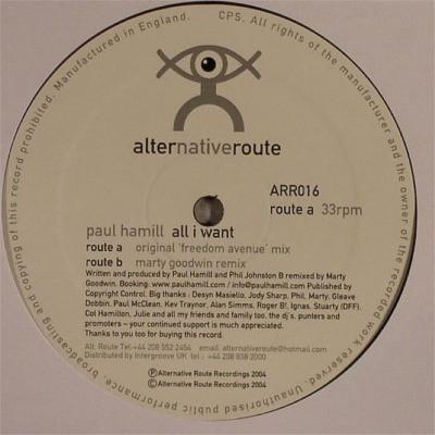 12inch Record PAUL HAMILL All I Want ARR016 ALTERNATIVE RO 2004 UK Dance Electronica Used
12inch Record PAUL HAMILL All I Want ARR016 ALTERNATIVE RO 2004 UK Dance Electronica Used