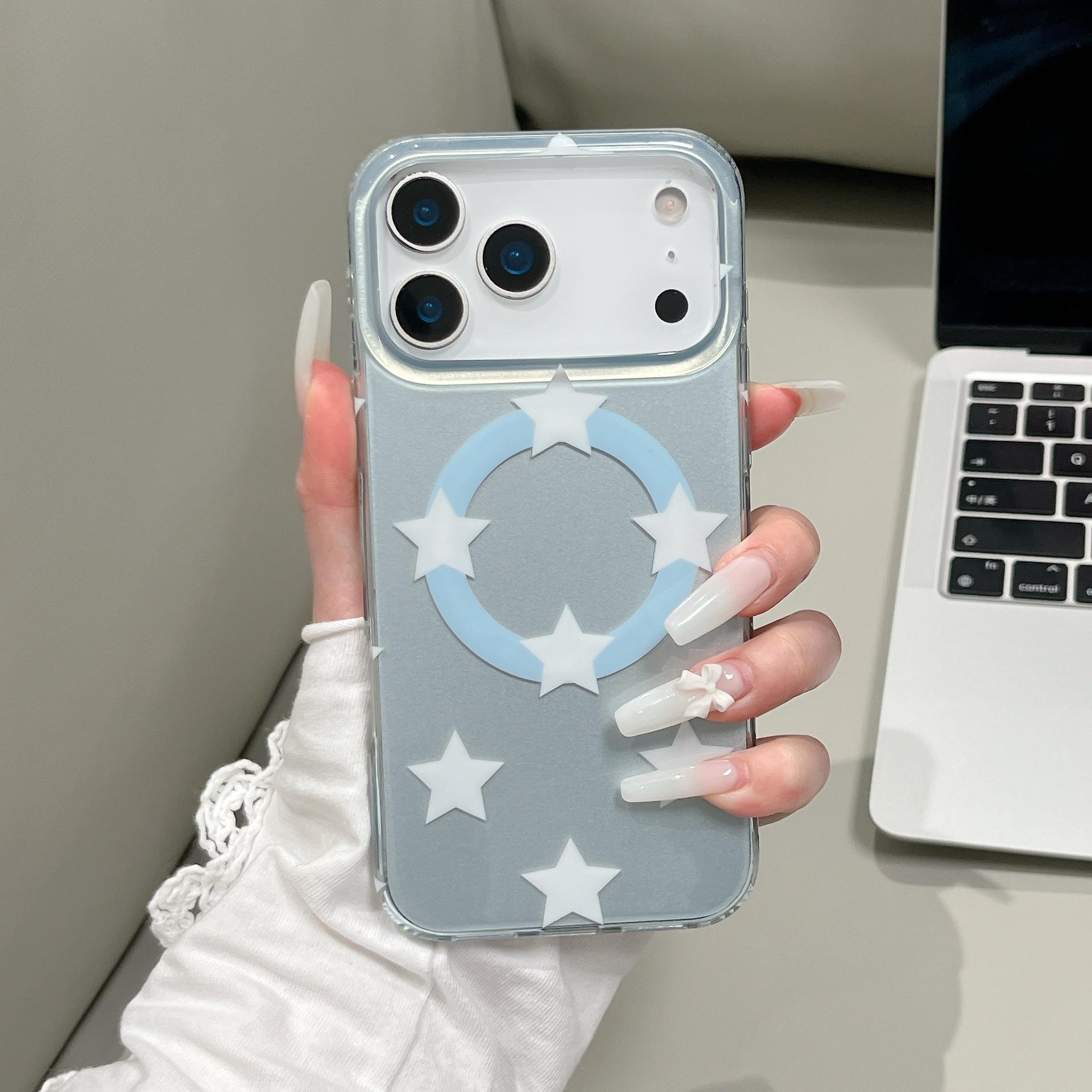 Светло-голубой чехол-книжка со звездами и магнитом для iPhone 17 Pro Max 14/15, Двухслойный IMD 16 Pro
Светло-голубой чехол-книжка со звездами и магнитом для iPhone 17 Pro Max 14/15, Двухслойный IMD 16 Pro