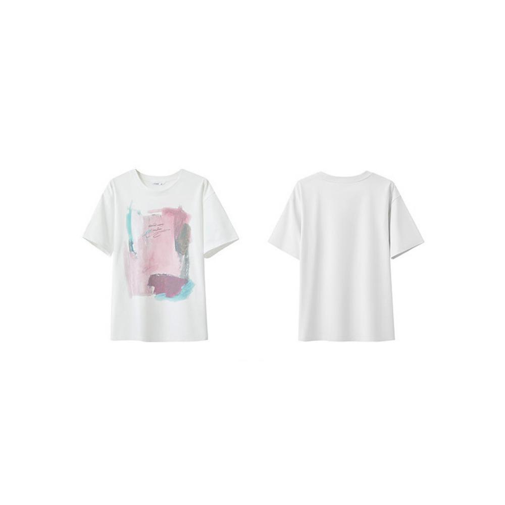 Women s T-shirt, Summer Round Neck Drop Shoulder T-shirt, Casual Printed Loose Short Sleeve Top XXS
Women s T-shirt, Summer Round Neck Drop Shoulder T-shirt, Casual Printed Loose Short Sleeve Top XXS
